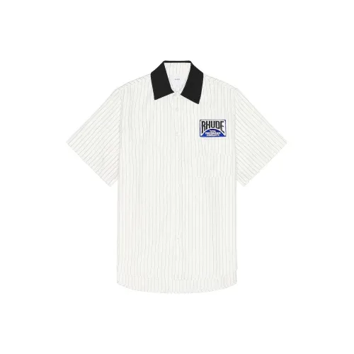 RHUDE Twill Stripe Mechanic Shirt