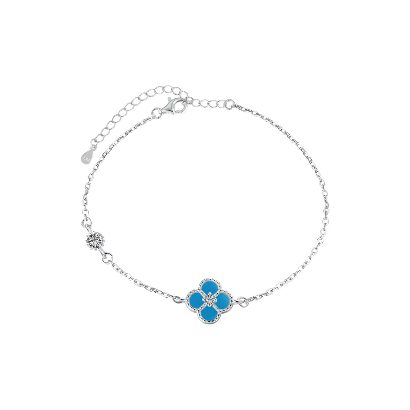 KAILEIFU S925 Silver Bracelets Women's Black/White-13