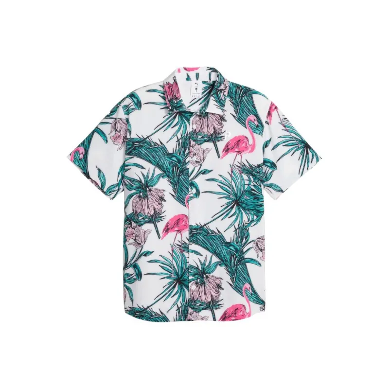 PUMA Shirts Men White/Bright Pink-0