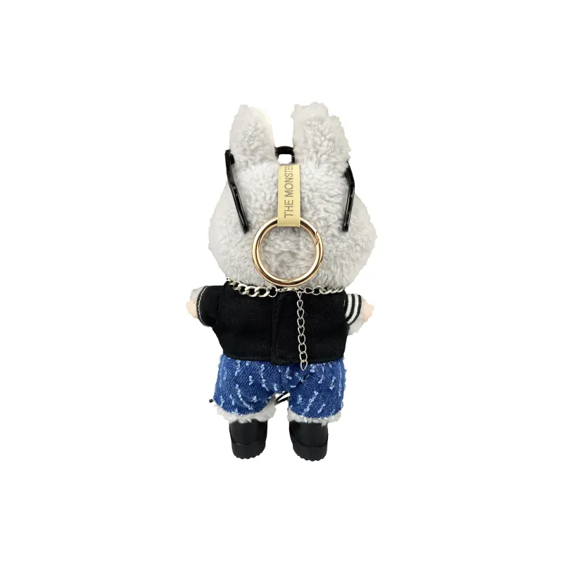 [Modified Doll] POP MART Labubu THE MONSTERS Heartbeat Macaron Collection Black Butterfly, Cute Hang Tag Box 17cm-27