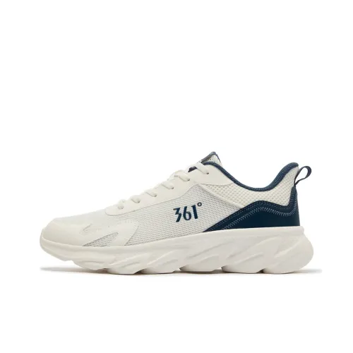 361° Slip Resistant And Breathable Low Top Casual Running Shoes Men's White Blue