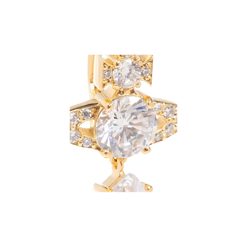 Vivienne Westwood Metal Earrings Unisex Gold-4