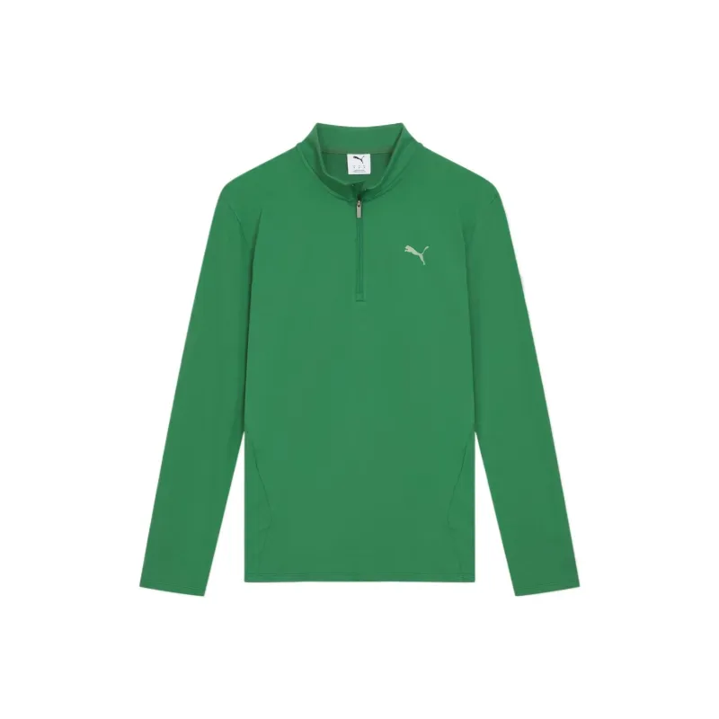 PUMA TRAINQuarter Zip Sweatshirt Men's Green-0