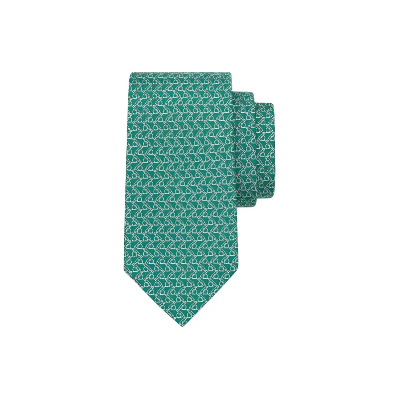 FERRAGAMO Silk Ties Men's Green-0