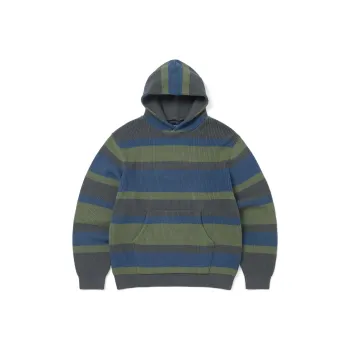Thisisneverthat Striped Waffle Knit Hoodie