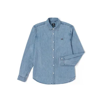 Lee Shirts Men Light Blue