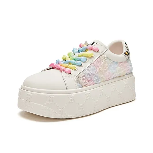HR Skateboard Shoes Women's Beige Multicolor-1