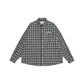 URBAN STANDARD Shirt Men's Black White Plaid