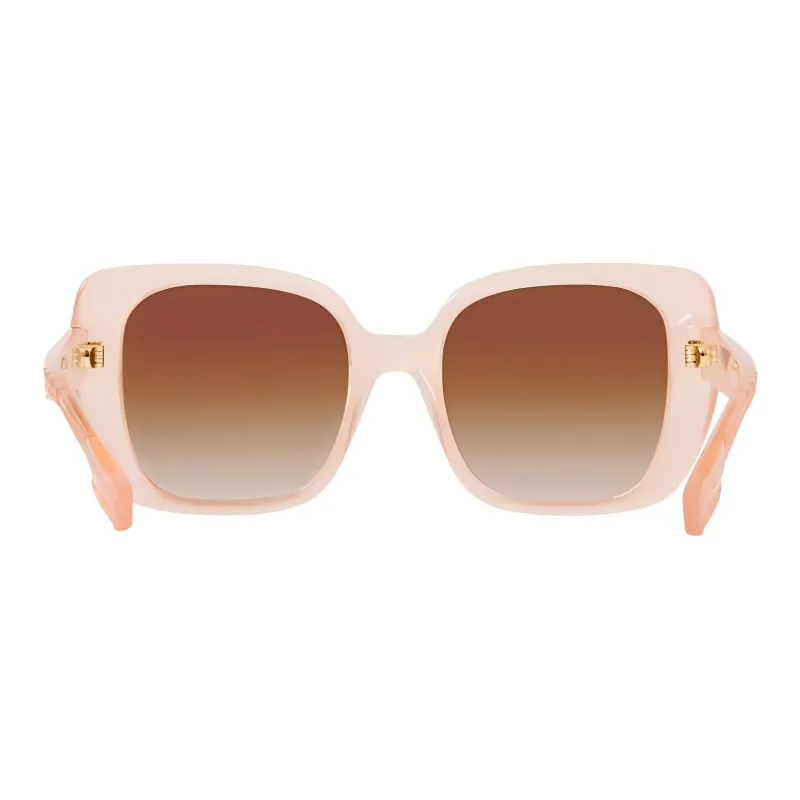 Burberry Plate Frame Square Sunglasses Women's Pink-2