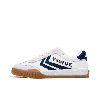 Feiyue Wear resistant And Lightweight Low Top Skateboard Shoes Unisex White Gray Dark Blue