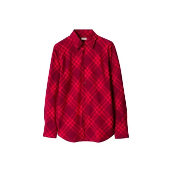 Burberry Shirt Men's Raspberry Red