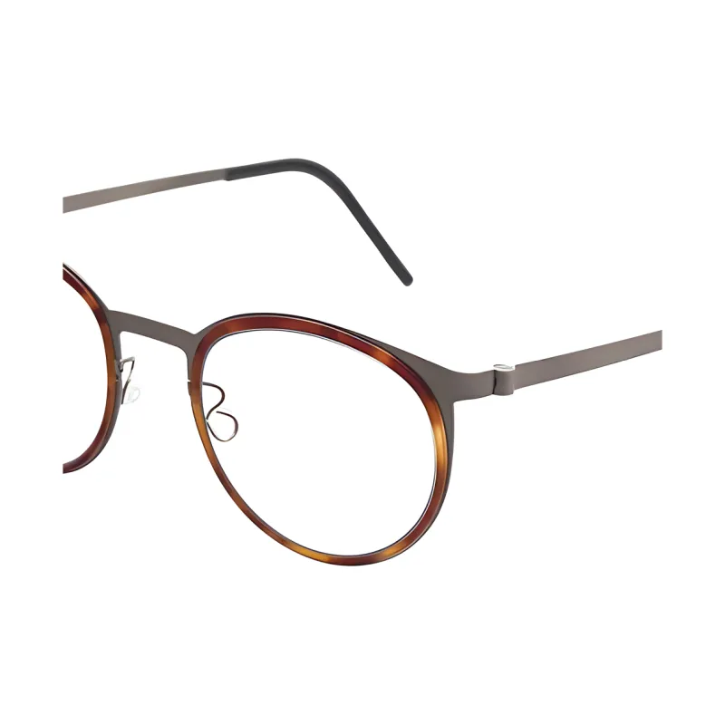 LINDBERG Pure Titanium Irregular Shape Eyeglass Frames Unisex Tortoiseshell-2
