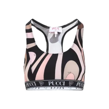 EMILIO PUCCI Marmo print Sports Bra