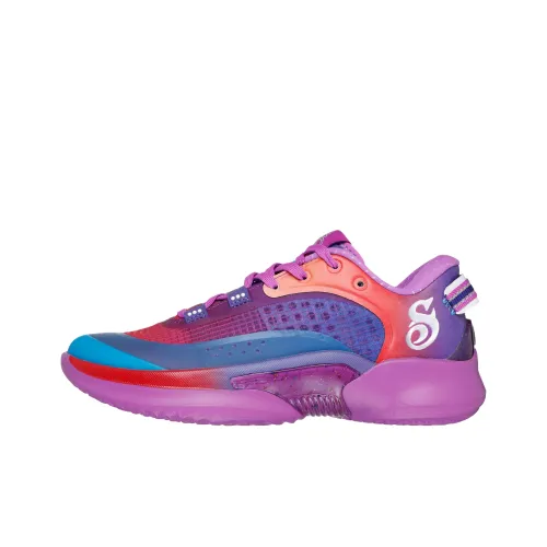 Snoop Dogg x Skechers SKX RESAGRIP Anti Slip Wear Resistant Low Top Basketball Shoes Women's Purple