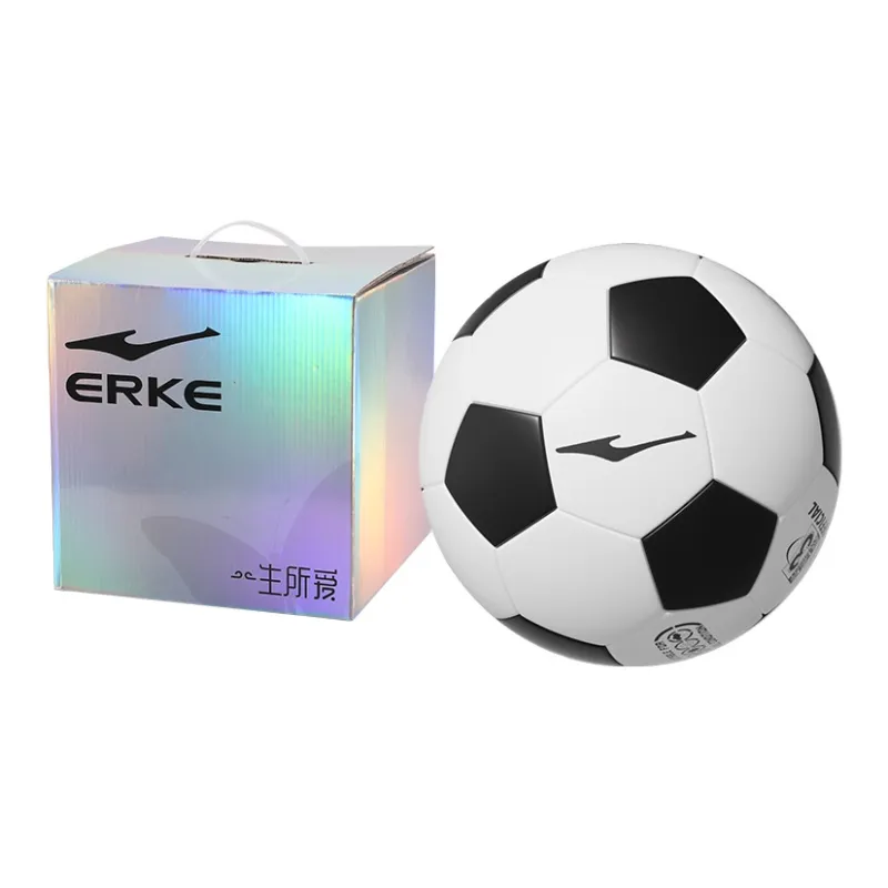 Erke Size 3, Size 4, Size 5 Machine Stitched Soccer Ball TPU Unisex Black White-10