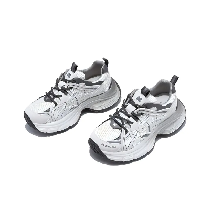 BARDILEV Cushioning, Slip Resistant, Breathable, Lightweight, Height Increasing Low Top Chunky Sneakers Women's-10