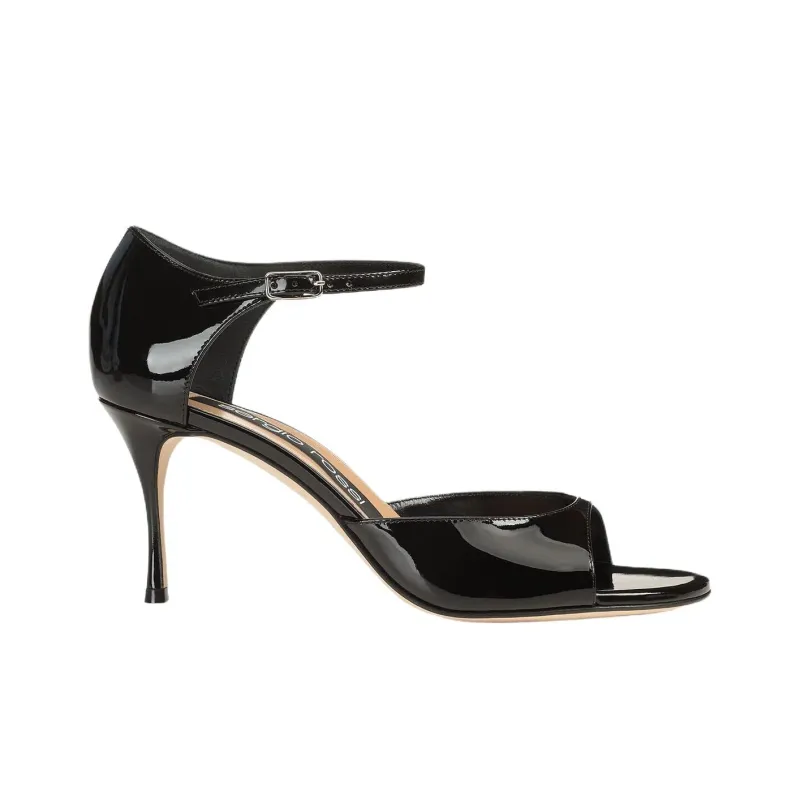 SERGIO ROSSI Godiva One Strap Sandals 7.5cm Women's Black-1