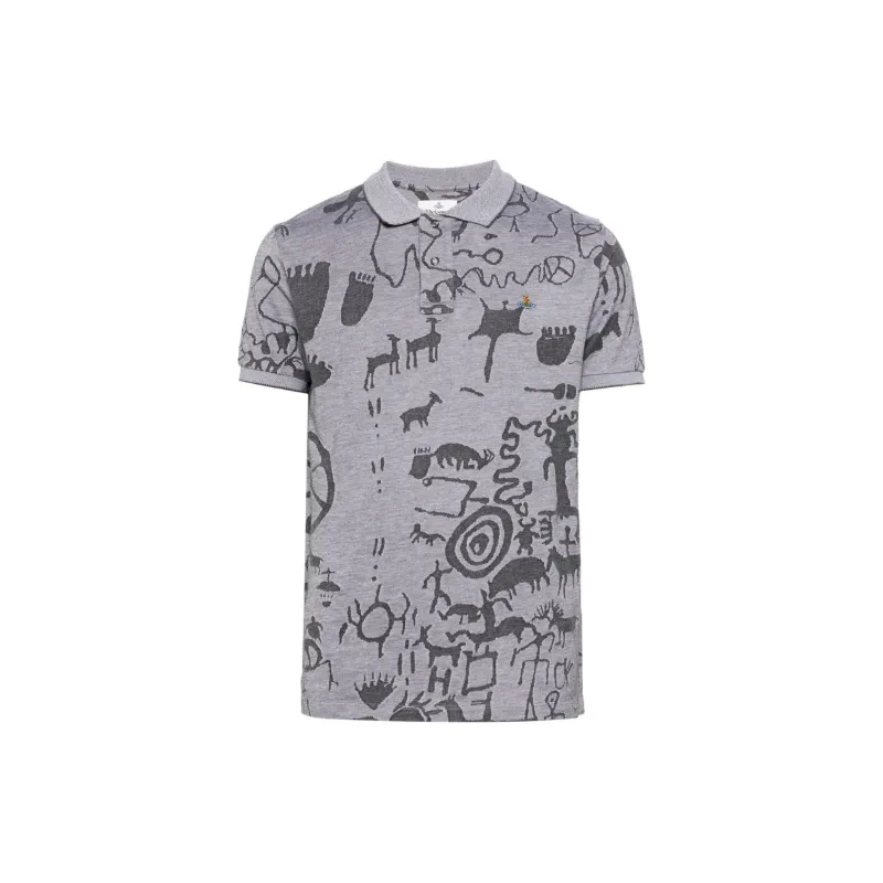 Vivienne Westwood Graphic Printed Short Sleeved Polo Shirt-0