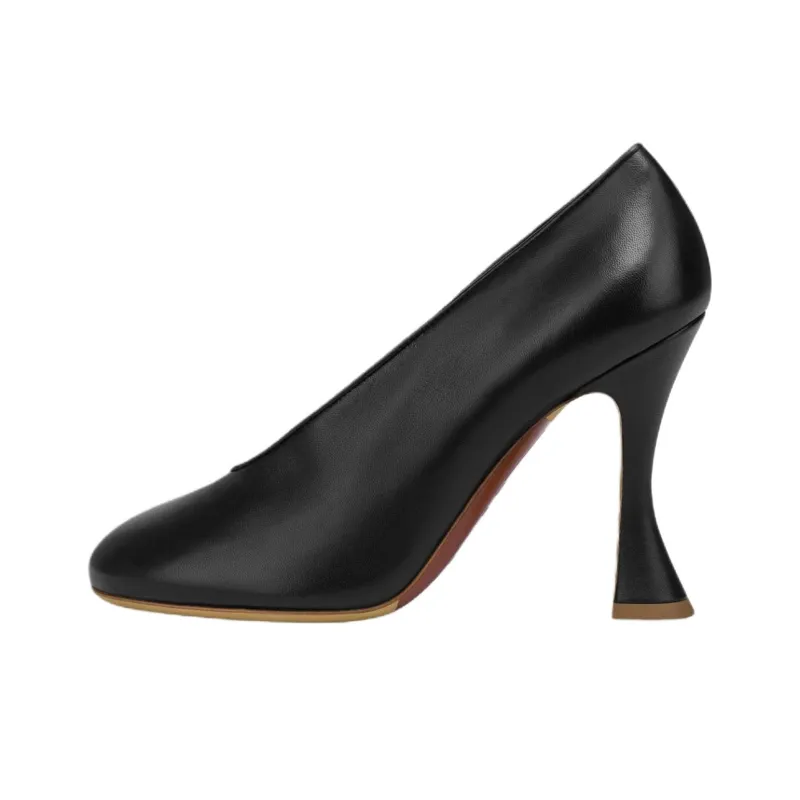 MOSCHINO Irregular Heel High Heels 10cm Women's Black-0