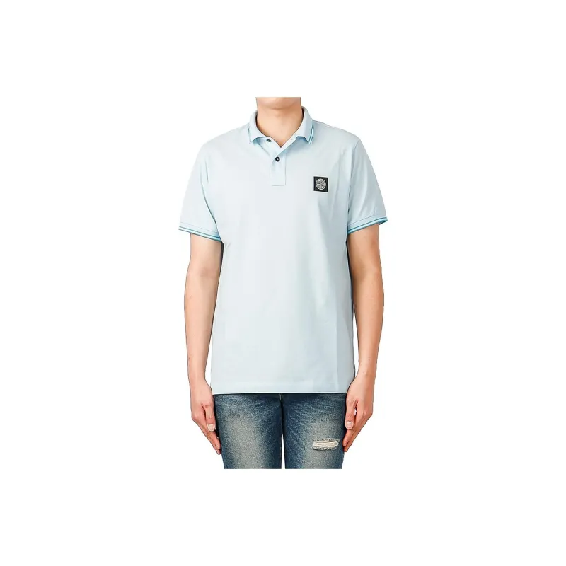 STONE ISLAND Polo Shirt Men's Sky Blue-0