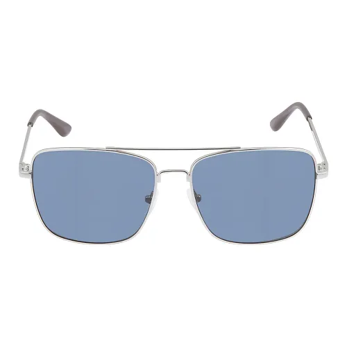 CK/Calvin Klein Metal Aviator Sunglasses Men's Silver