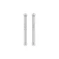 [2 Pcs]8mm Silver Long Stud Earrings