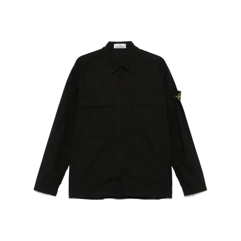 STONE ISLAND Logo Patch Overshirt-0