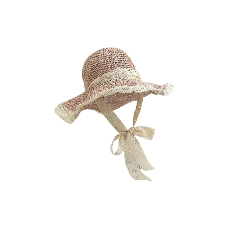 ZKY Straw Woven Bucket Hats Unisex-5