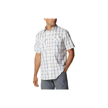 Columbia Shirt Men's White Plaid