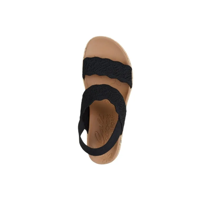 Skechers Beverlee Timeless Touch One Strap Sandals Women's Black-3