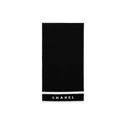 CHANEL   Knit Scarves Unisex Black