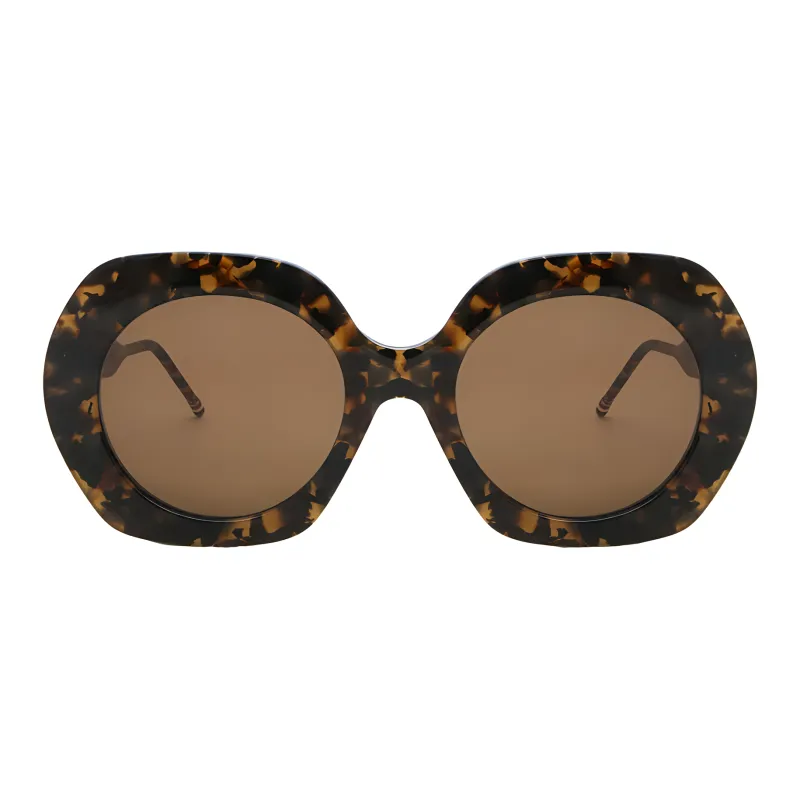 THOM BROWNE· Plastic Round Sunglasses Women's Tortoiseshell-1
