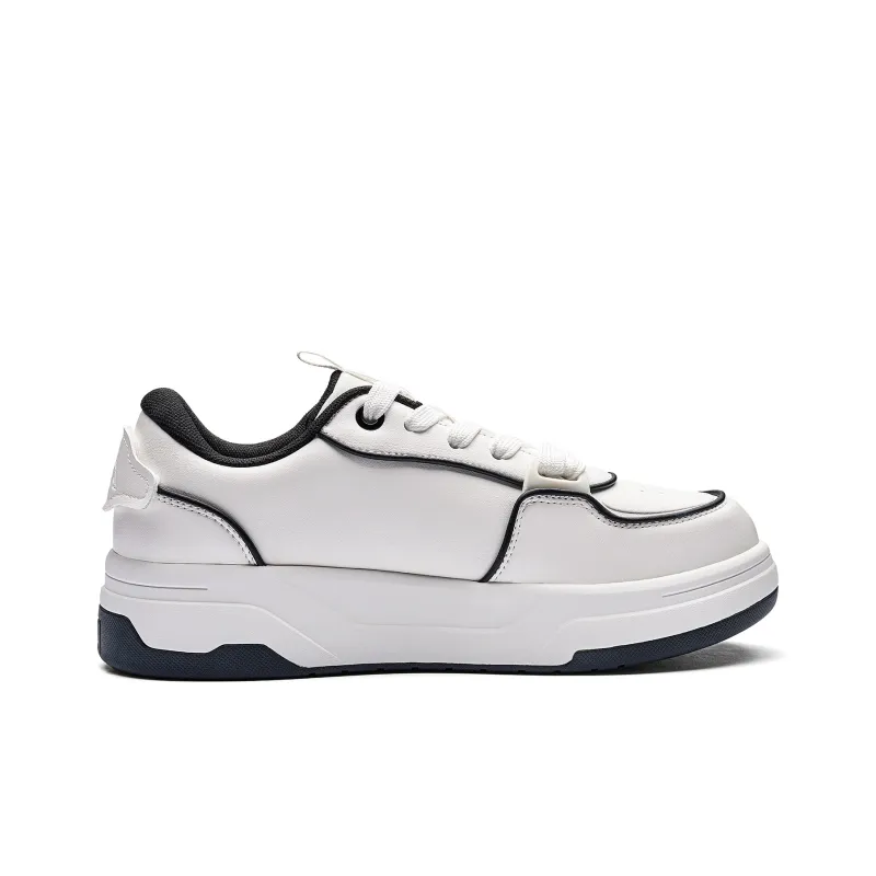Kappa Panda Print Back to Back Anti Slip Wear Resistant Low Top Skateboard Shoes Unisex White Black-1
