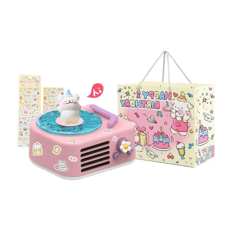 IDEAMAN DIY Dog Sticker Set With Mini Speaker, Cute Light Up Figurine, Gift Box Set-3