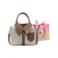 White & Khaki without Charm-Shopping Bag