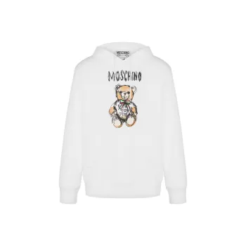 MOSCHINO Teddy Bear Printed Drawstring Hoodie
