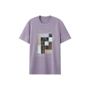 GOLDLION T Shirt Men's Gray Purple