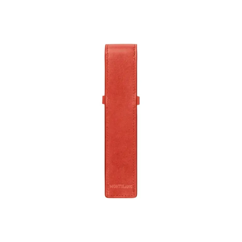 MONTBLANC Meisterstuck Leather Storage Bag Men's Coral Red-1