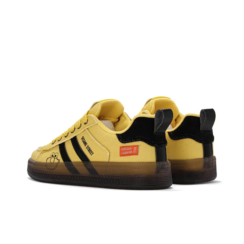 SESAME STREET Skateboard Shoes Unisex Low Top Wealth Attracting Beige/Goku Yellow-9
