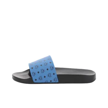 MCM Monogram Slides Blue Black