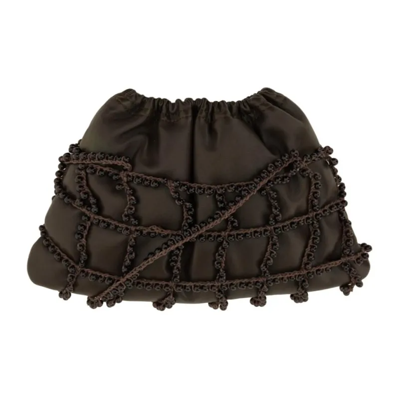 ALYSI Leather Shoulder Bag Mini Women's Brown-3