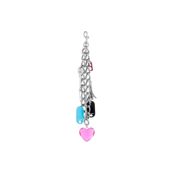 Balenciaga Brass Plastic Keychains Women's Multicolor