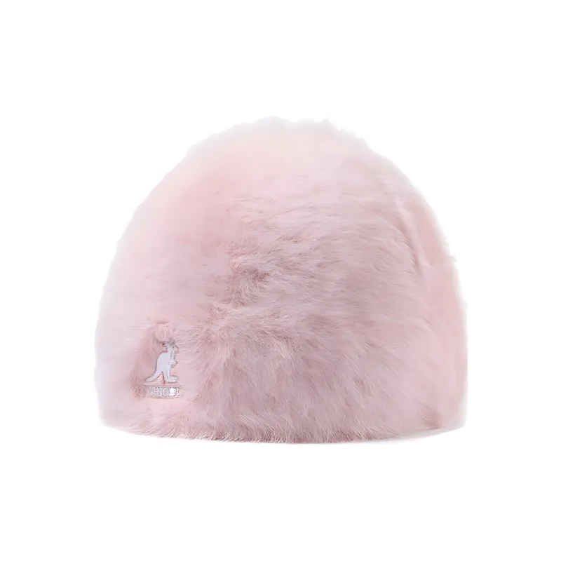 KANGOL Rabbit Fur Polyamide Elastane Beanies Women's Pink-0