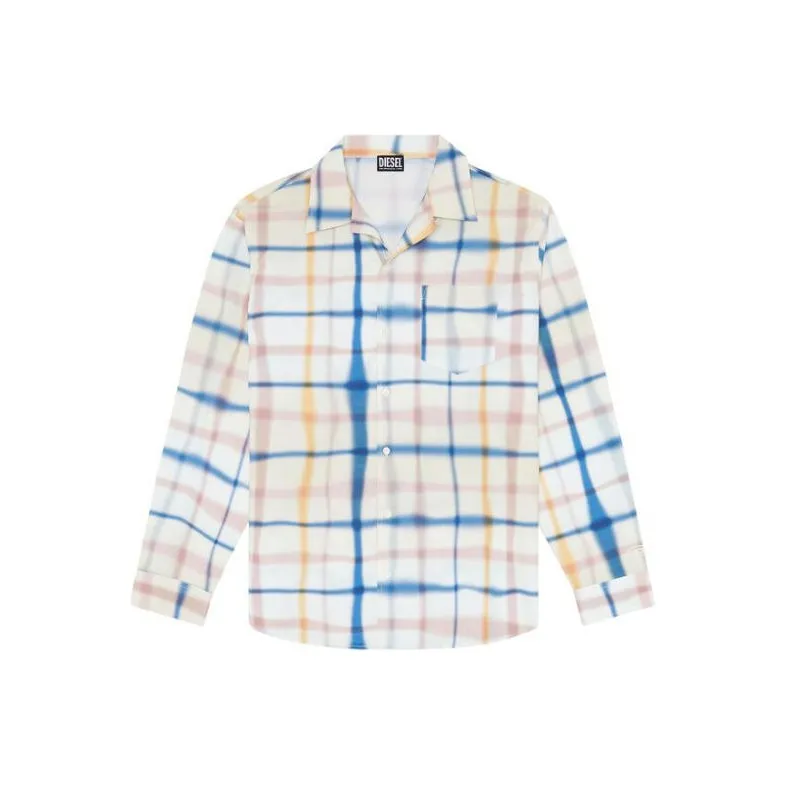 DIESEL Shirts Men Blue With White Lettering-0