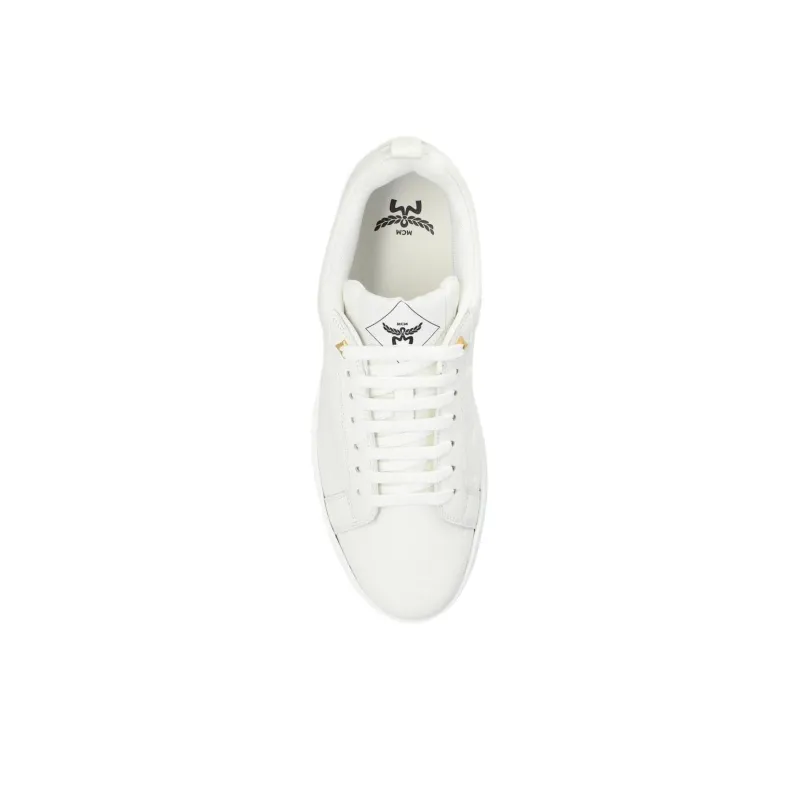 MCM Low Top Skateboard Shoes Unisex White-4