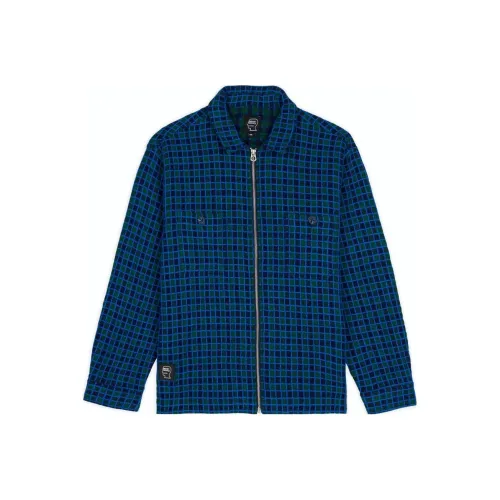 Brain Dead Check Mate Flannel Zip Up Shirt