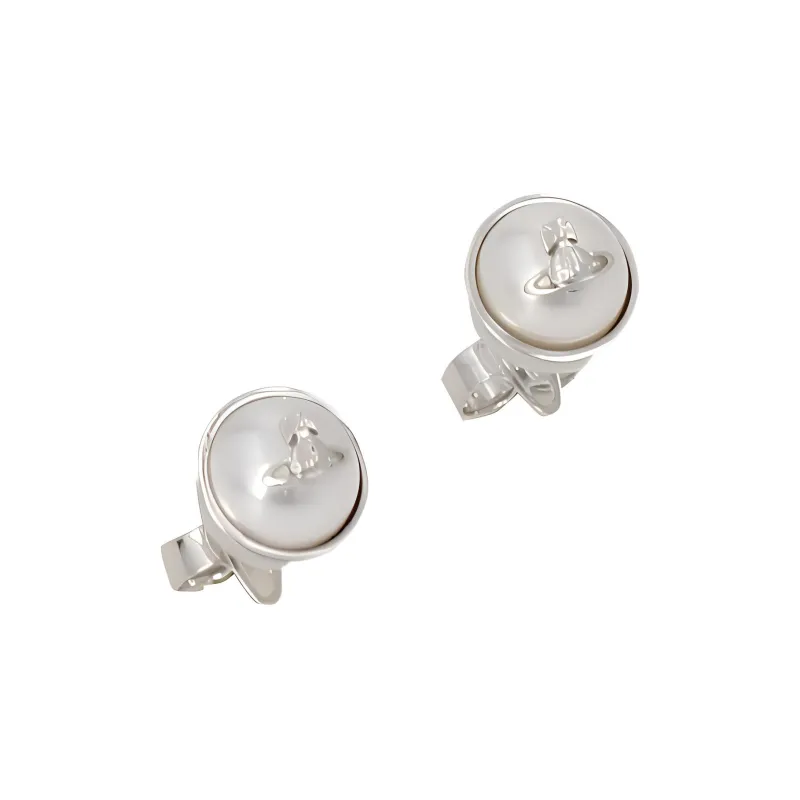 Vivienne Westwood Orb Stud Butterfly Fastened Earrings-2