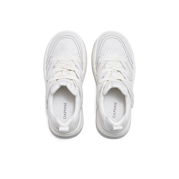 DAPHNE Anti Slip Wear Resistant Low Top Skateboard Shoes Women's Pearlescent Silver-4