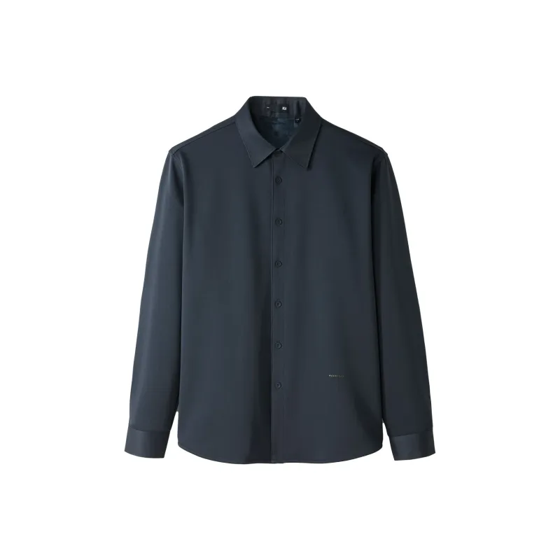 HLA Fleece Lined Lapel Fashion Warm Shirt Men's-3