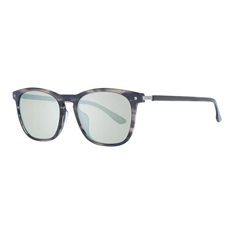 BMW Plastic Oval Sunglasses Men's Gray-0